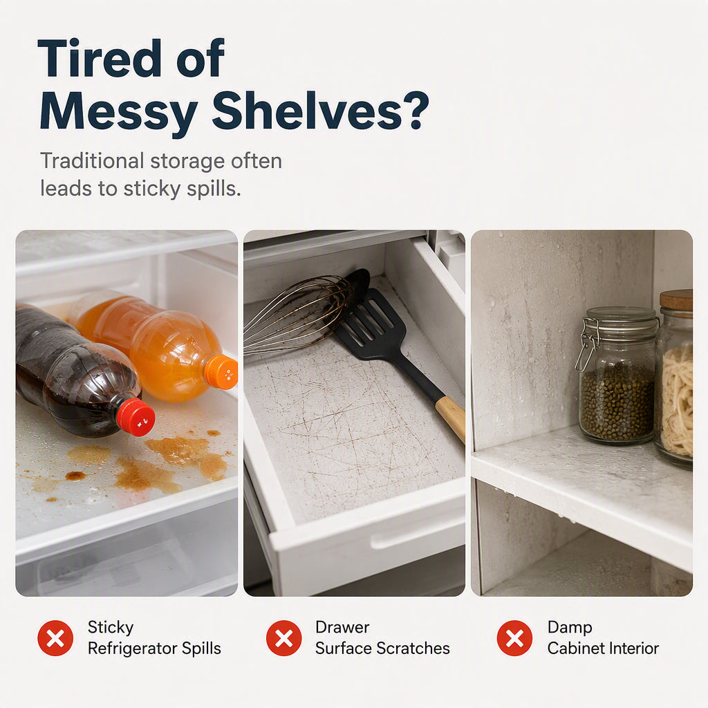 FreshLiner – Reusable Waterproof Non-Slip Fridge Shelf Mates