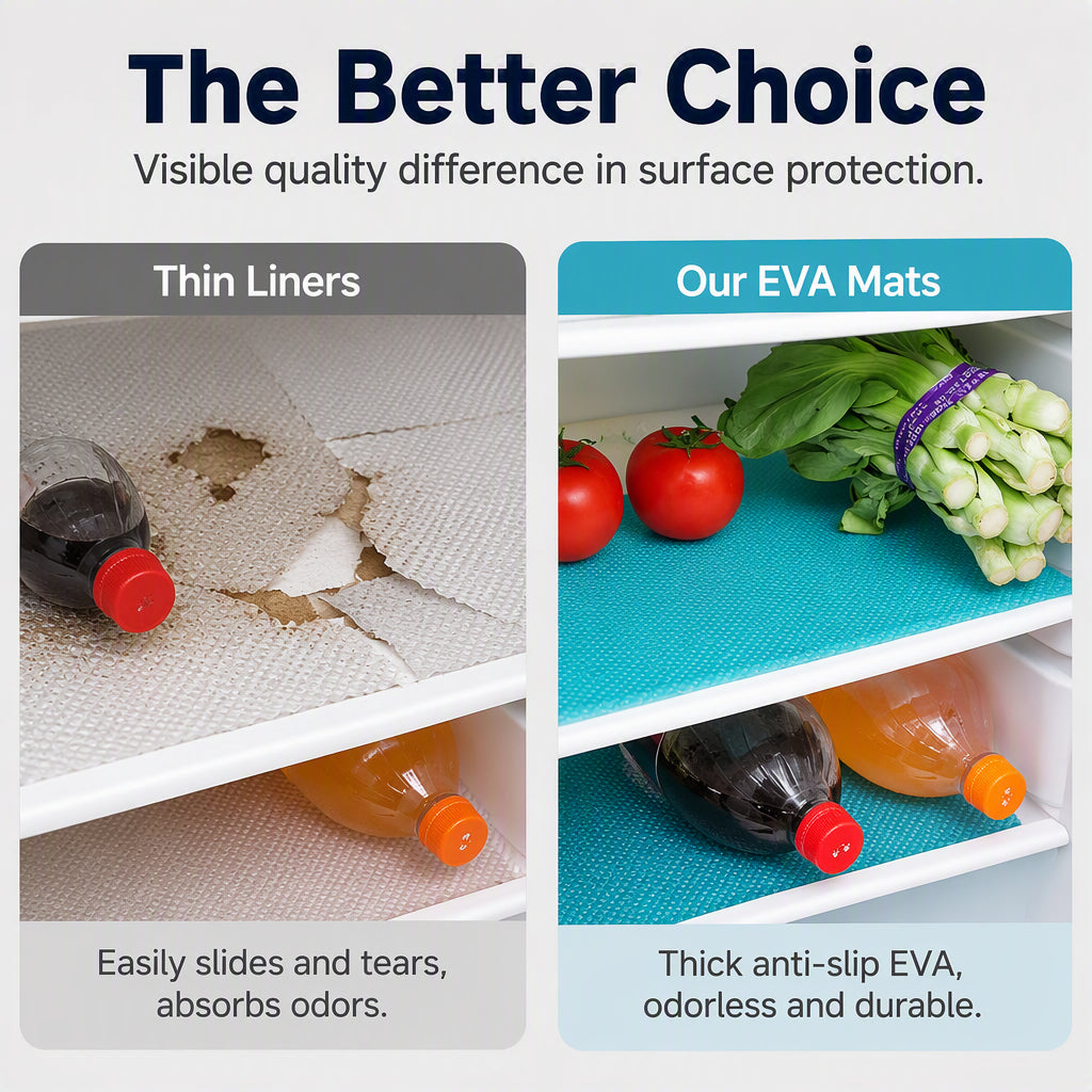 FreshLiner – Reusable Waterproof Non-Slip Fridge Shelf Mates