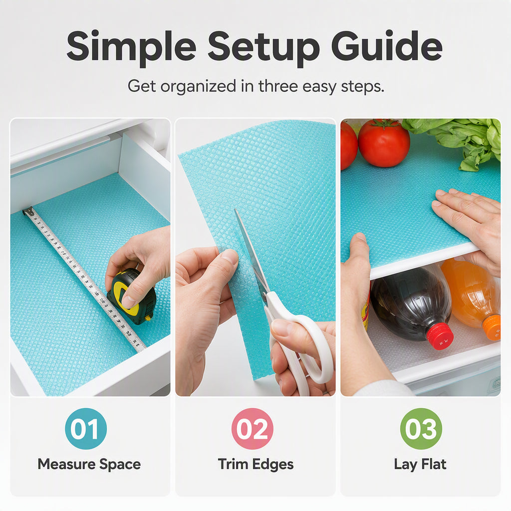 FreshLiner – Reusable Waterproof Non-Slip Fridge Shelf Mates