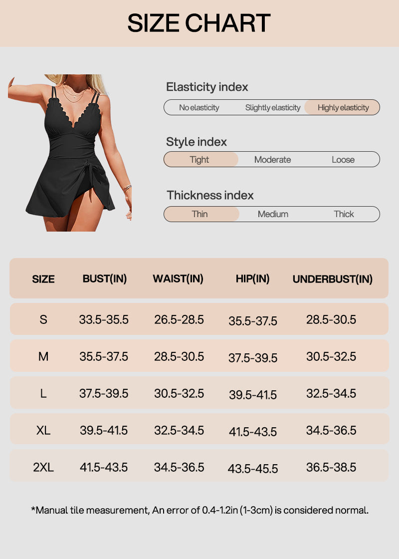 GraceCurve – Tummy Control One-Piece Swimdress