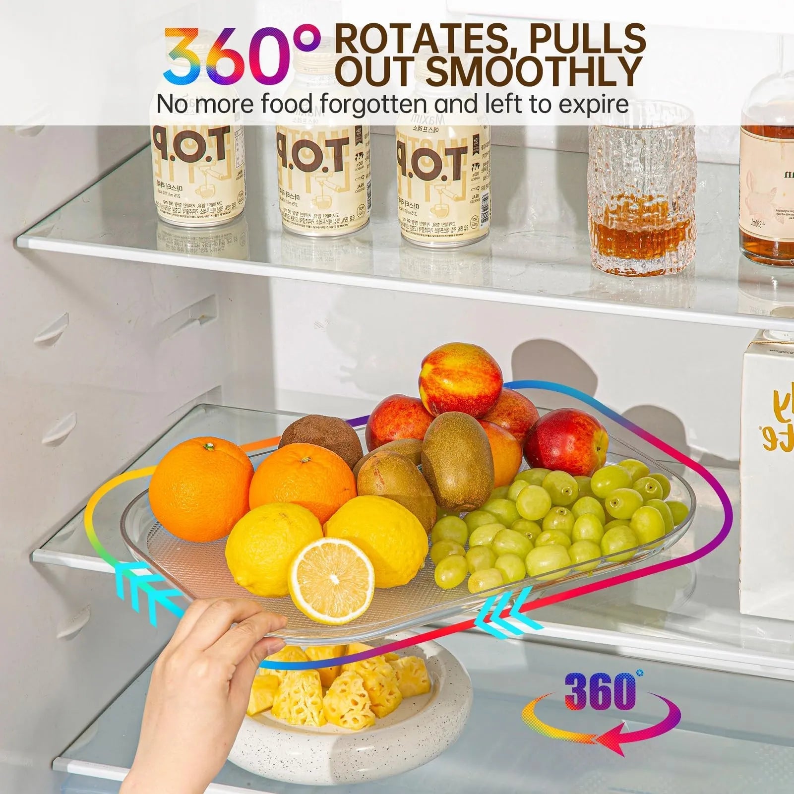 Refrigerator Turntable Organizer marnetic