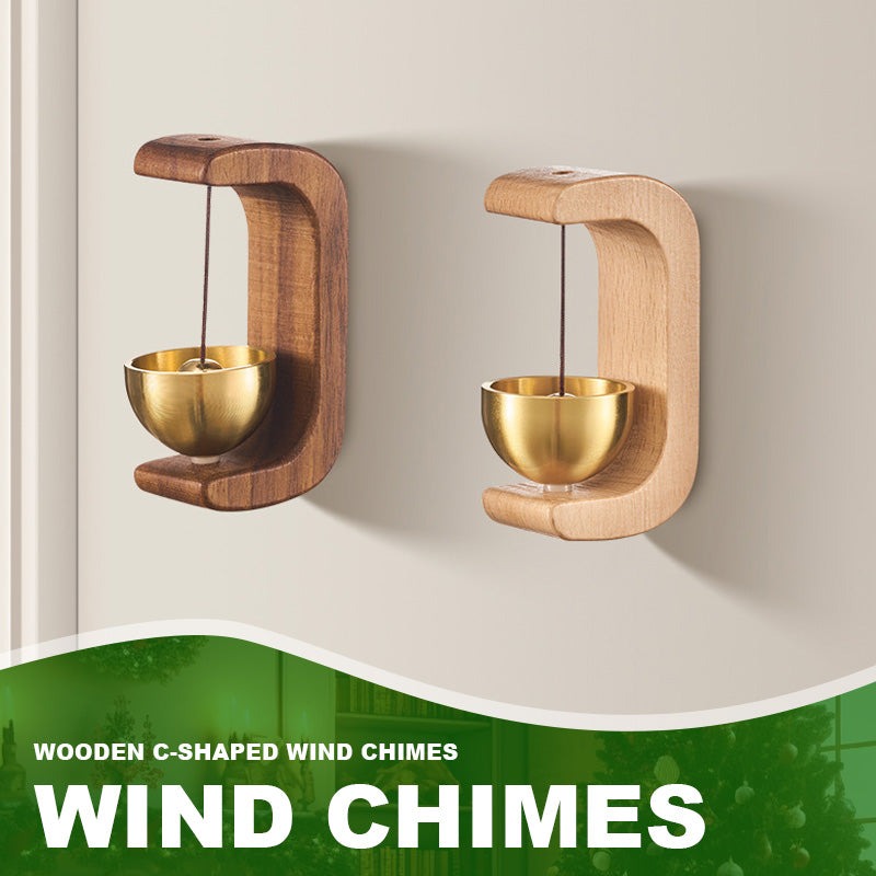 WindCrest | Elegant Wooden C-Shaped Chime