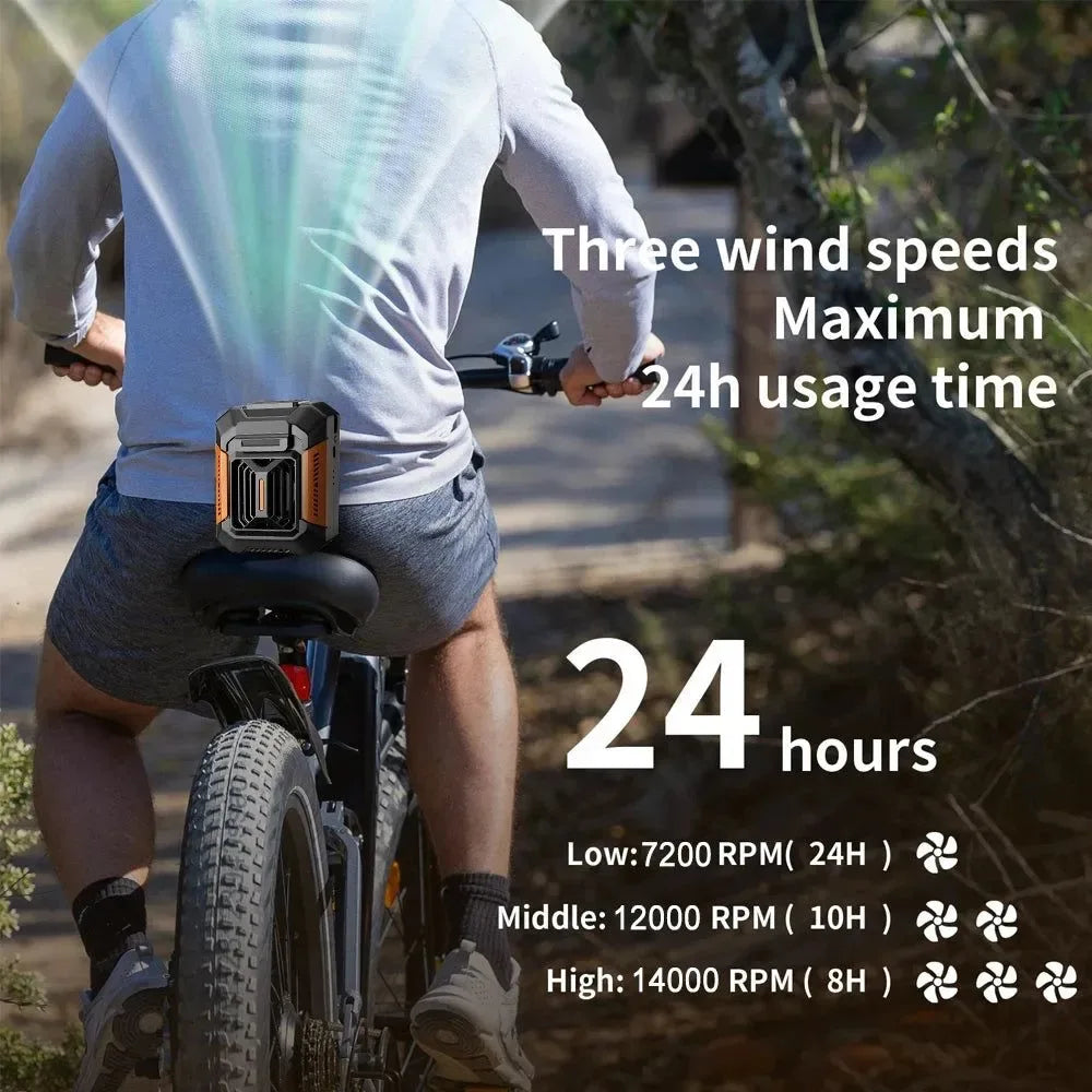 BreezeCore – Portable Clip Fan with Power Bank & LED Light