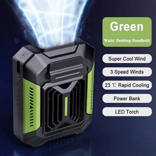BreezeCore – Portable Clip Fan with Power Bank & LED Light