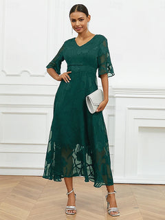 Lunessa | V-Neck Evening Maxi Dress