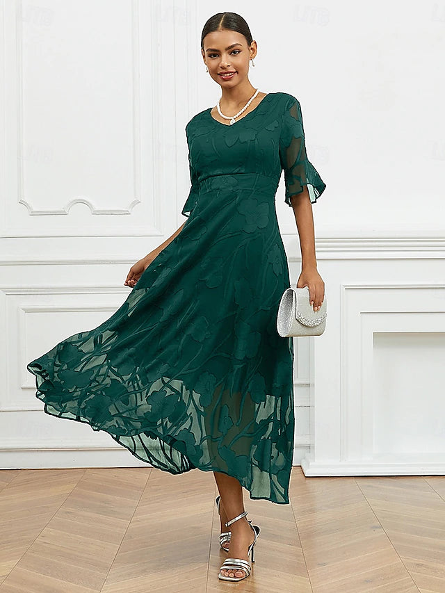 Lunessa | V-Neck Evening Maxi Dress