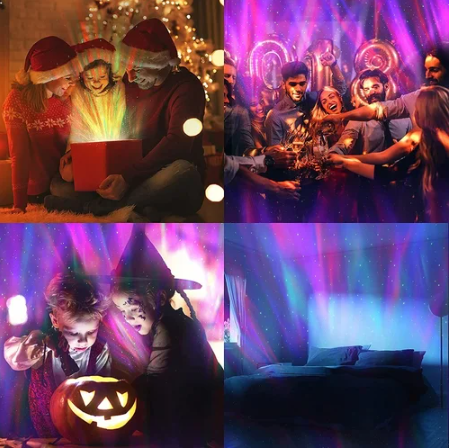 NorthernGlow OceanicWave 14-Light Display Soothing Music Projector marnetic