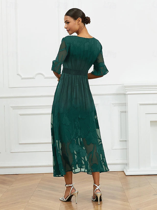Lunessa | V-Neck Evening Maxi Dress