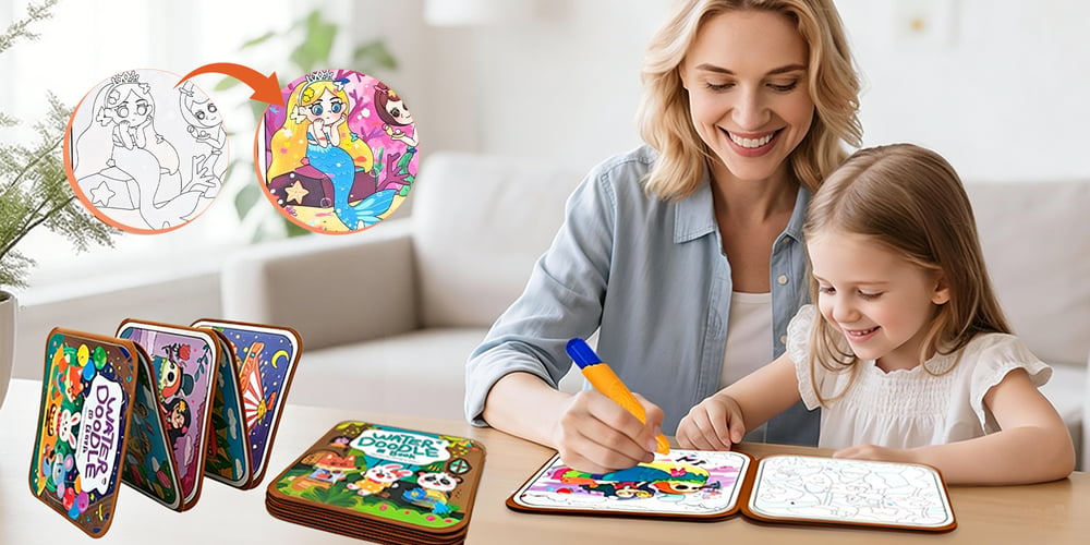DoodleFun – Reusable Water Coloring Book for Kids