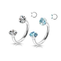 PierceLuxe – Zirconia Horseshoe Piercing Ring