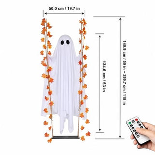 GhostGlow – Illuminated Swinging Halloween Ghost Decoration