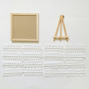 Premium Wooden Felt Letter Board with Stand
