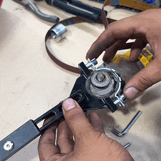 GrindTrack – Stable Belt Sander Attachment for Angle Grinders