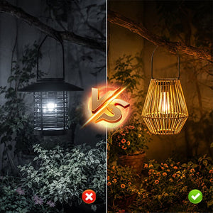 SolarNest - Handwoven Rattan Solar Lantern