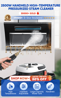 HeatJet – 2500W Pressurized Handheld Steam Cleaner