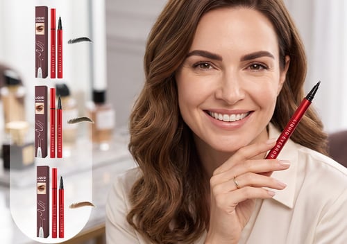 VelvetBrow – Dual-Tip Natural Liquid Eyebrow Pen