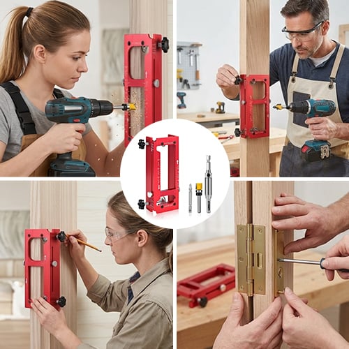HingeCraft – Professional Adjustable Aluminium Door Hinge Jig
