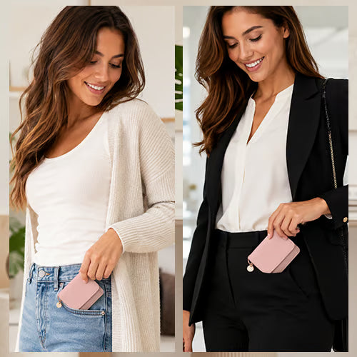 VeloraCharm – Elegant Minimalist 3-Fold Wallet