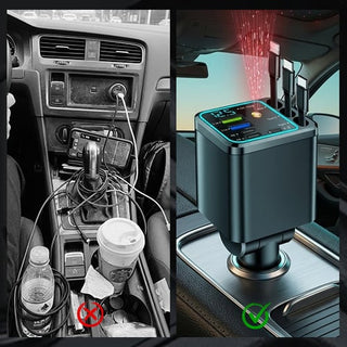 ChargeFlow Pro | 7-in-1 Retractable Car Power Hub