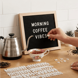 Premium Wooden Felt Letter Board with Stand