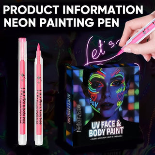 UV Neon Face Paint Markers 12 Colors