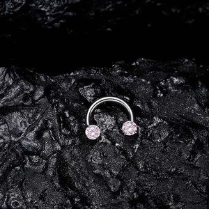 PierceLuxe – Zirconia Horseshoe Piercing Ring