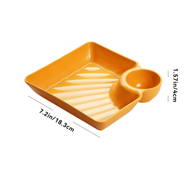DipEase – Sauce Separated Plate for Mess-Free Eating