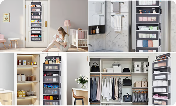 SpaceVault– Multi Pocket Over-The-Door Storage Organizer