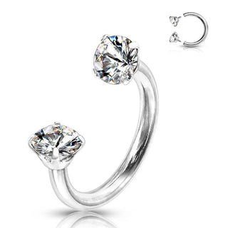 PierceLuxe – Zirconia Horseshoe Piercing Ring