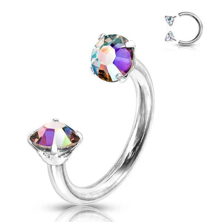 PierceLuxe – Zirconia Horseshoe Piercing Ring
