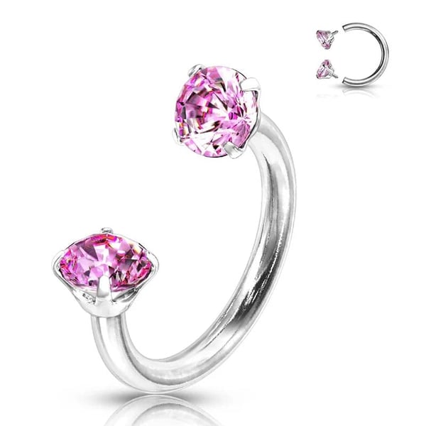 PierceLuxe – Zirconia Horseshoe Piercing Ring
