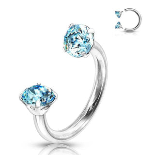 PierceLuxe – Zirconia Horseshoe Piercing Ring