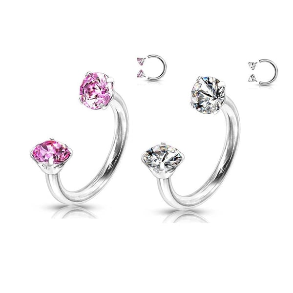 PierceLuxe – Zirconia Horseshoe Piercing Ring