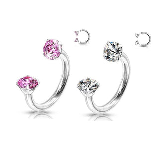 PierceLuxe – Zirconia Horseshoe Piercing Ring
