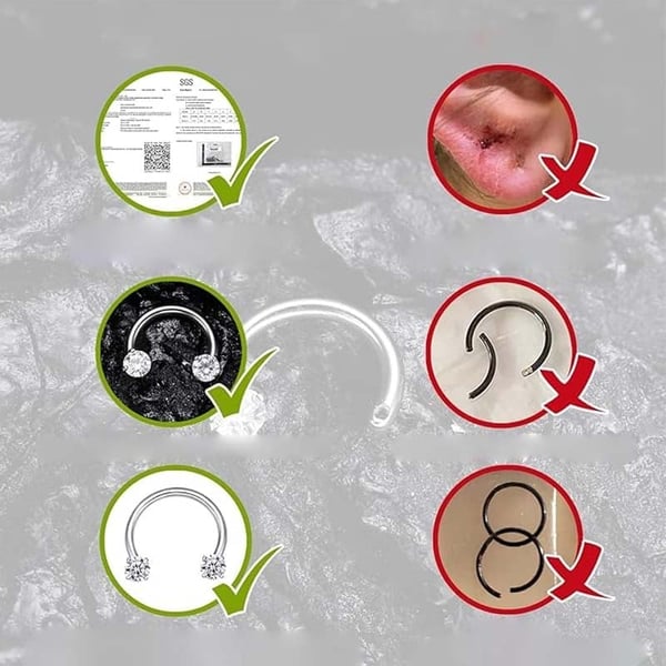 PierceLuxe – Zirconia Horseshoe Piercing Ring