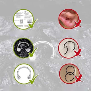 PierceLuxe – Zirconia Horseshoe Piercing Ring