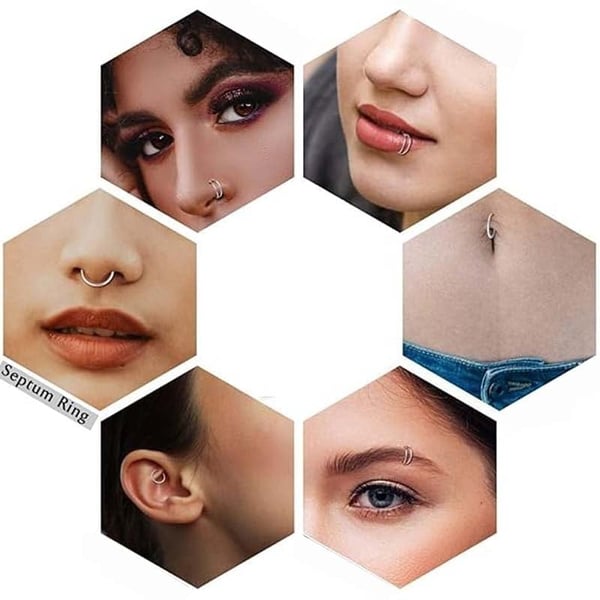 PierceLuxe – Zirconia Horseshoe Piercing Ring