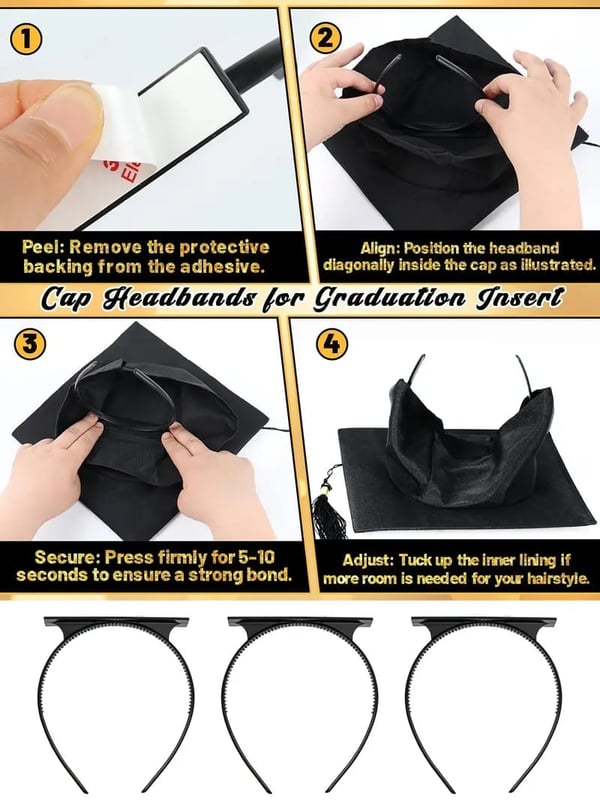 Graduation Season No-Slip Graduation Cap Headband Insert