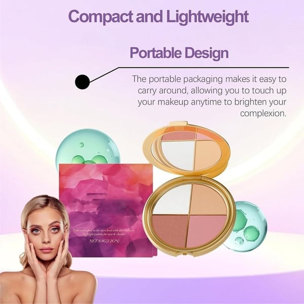 BeautyNova – 3-in-1 Palette for Face & Eye Makeup