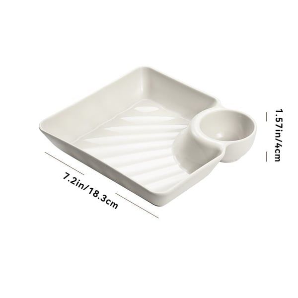 DipEase – Sauce Separated Plate for Mess-Free Eating