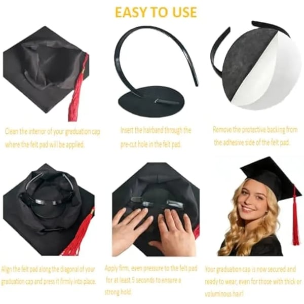 Graduation Season No-Slip Graduation Cap Headband Insert