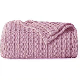 CloudWeave – Breathable Luxury Waffle Blanket