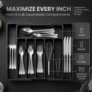 Kitchen Expandable Silverware Drawer Organizer