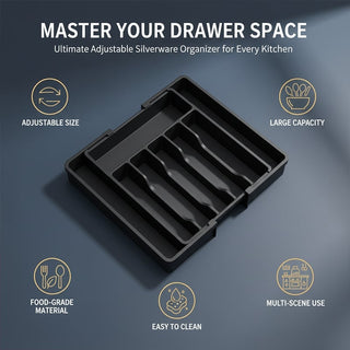 Kitchen Expandable Silverware Drawer Organizer