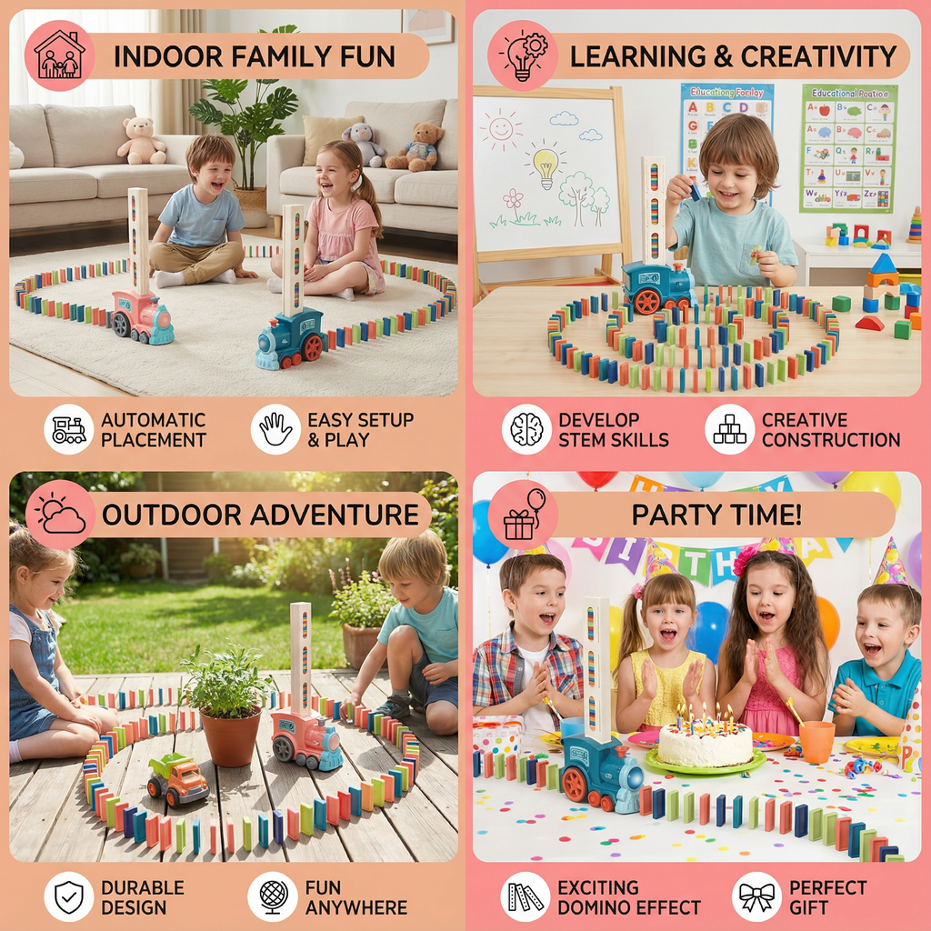BuildTrack - Domino Train Set
