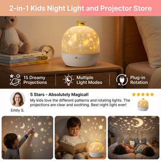 DreamGlow - 2-in-1 Night Light & Projector