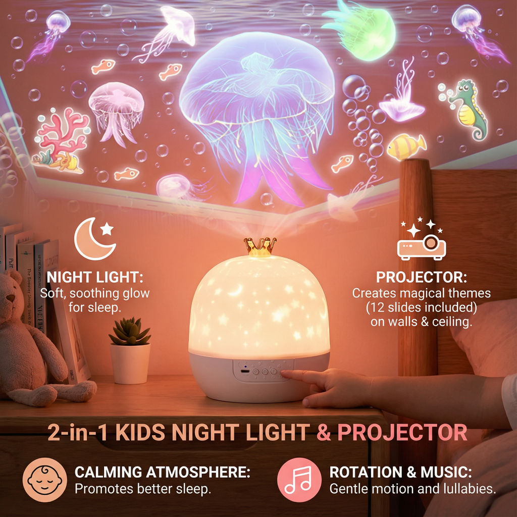 DreamGlow - 2-in-1 Night Light & Projector