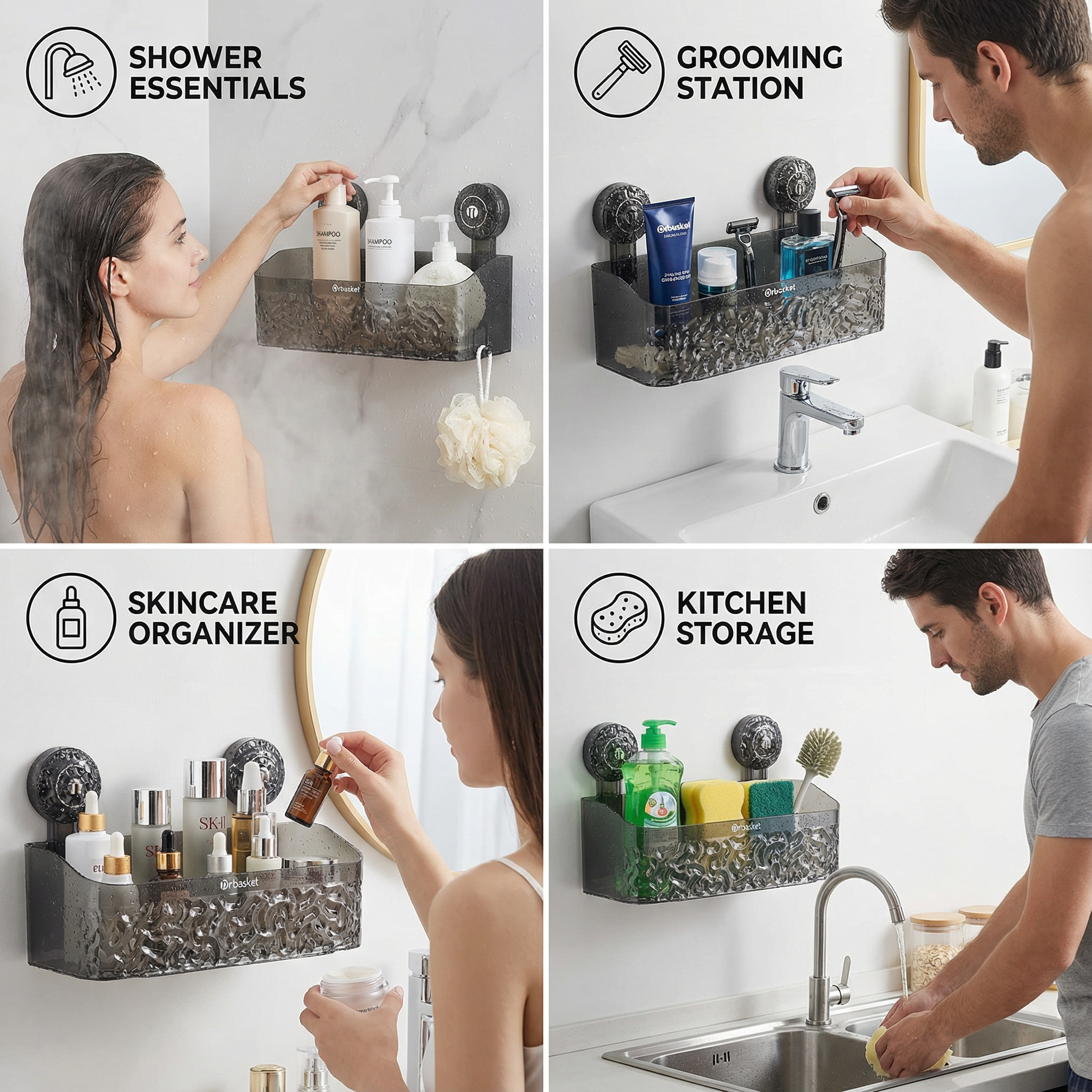 BathRack – No Drill Storage Shelf