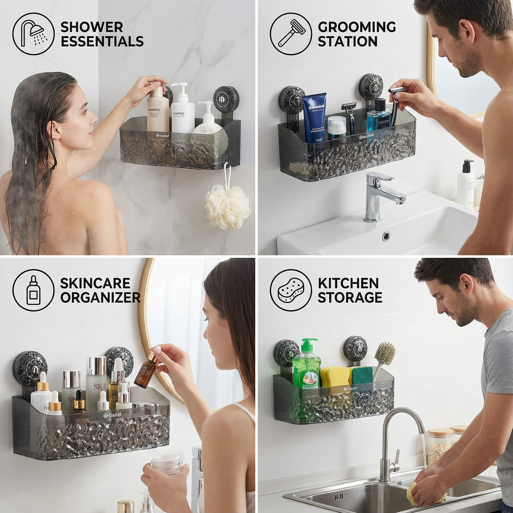 BathRack – No Drill Storage Shelf