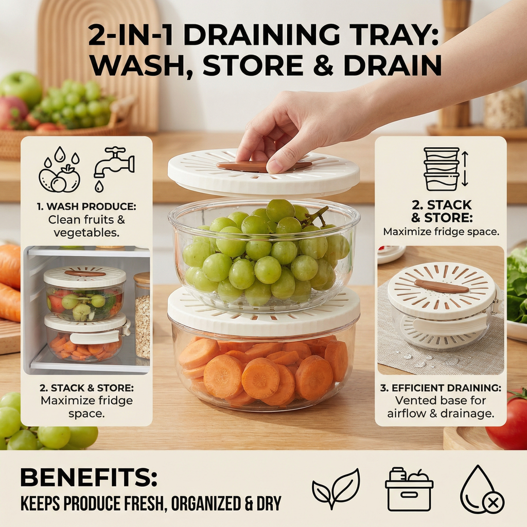 AquaDryDuo – Smart Sink Draining Tray
